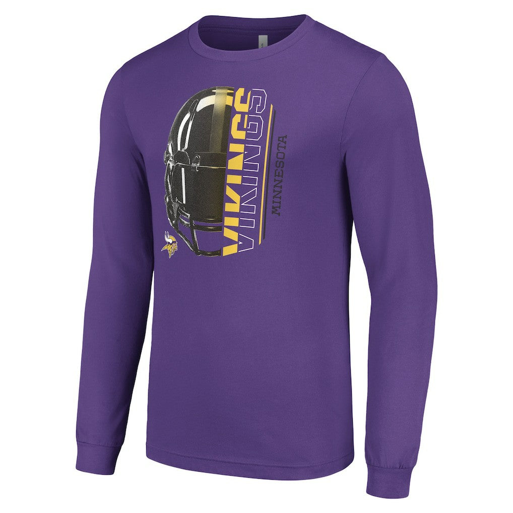 NFL Minnesota Vikings Starter Half Helmet Logo Long Sleeve T-Shirt