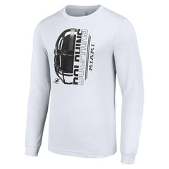 NFL Miami Dolphins Starter Half Helmet Logo Long Sleeve T-Shirt
