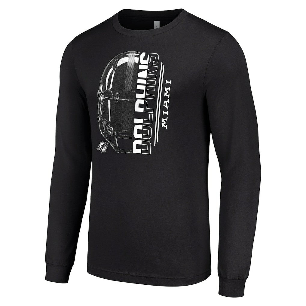 NFL Miami Dolphins Starter Half Helmet Logo Long Sleeve T-Shirt