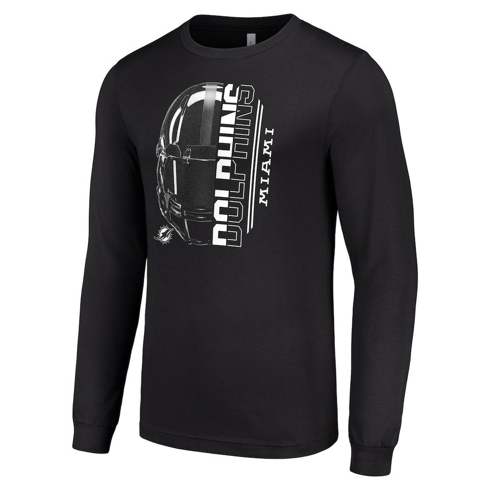 NFL Miami Dolphins Starter Half Helmet Logo Long Sleeve T-Shirt