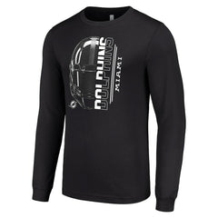 NFL Miami Dolphins Starter Half Helmet Logo Long Sleeve T-Shirt