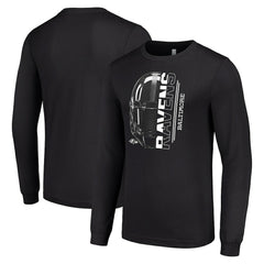 NFL Baltimore Ravens Starter Half Helmet Logo Long Sleeve T-Shirt
