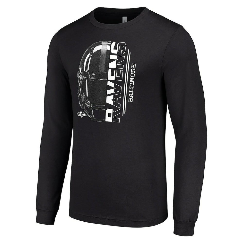 NFL Baltimore Ravens Starter Half Helmet Logo Long Sleeve T-Shirt
