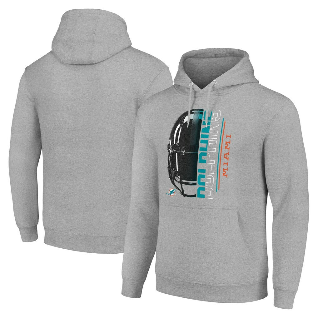 NFL Miami Dolphins Starter Unisex Half Helmet Logo Pullover Hoodie