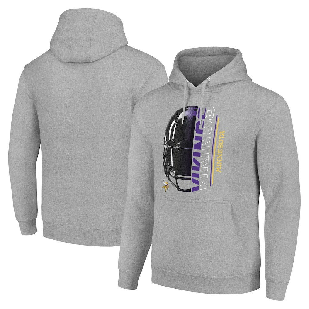 NFL Minnesota Vikings Starter Unisex Half Helmet Logo Pullover Hoodie