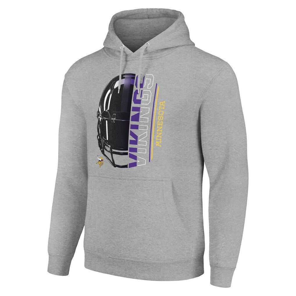 NFL Minnesota Vikings Starter Unisex Half Helmet Logo Pullover Hoodie