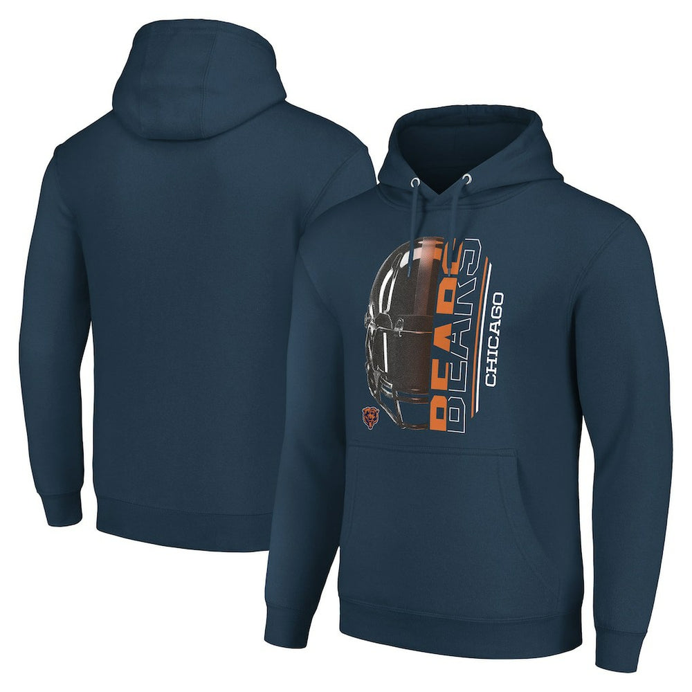 NFL Chicago Bears Starter Unisex Half Helmet Logo Pullover Hoodie