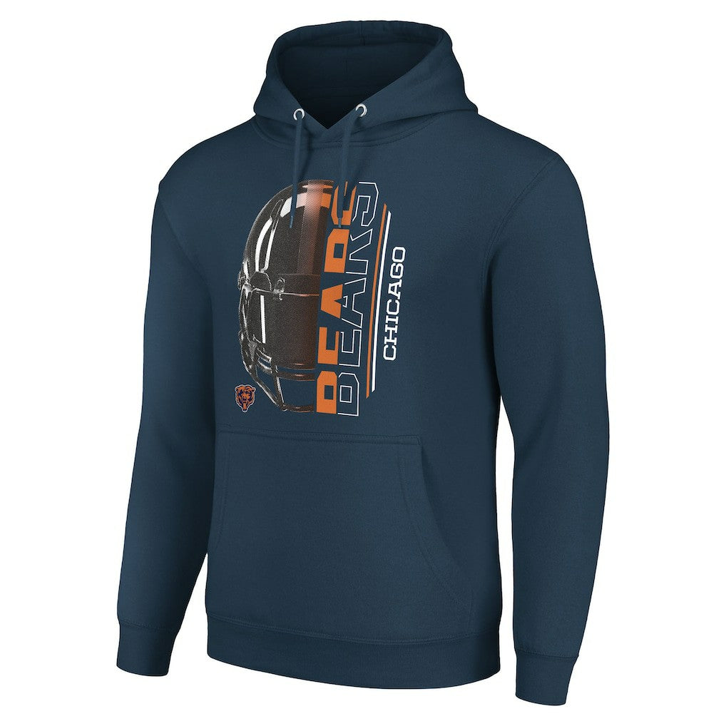NFL Chicago Bears Starter Unisex Half Helmet Logo Pullover Hoodie