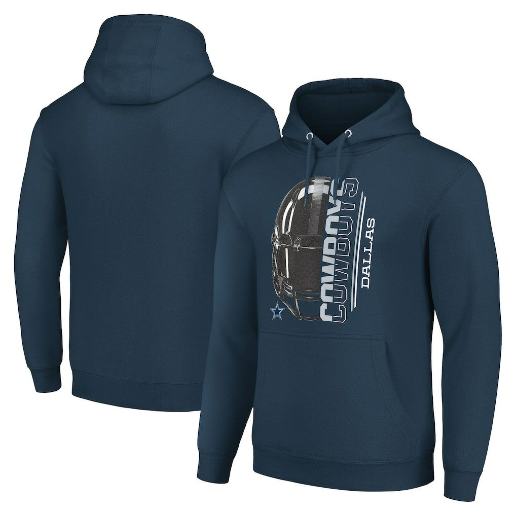 NFL Dallas Cowboys Starter Unisex Half Helmet Logo Pullover Hoodie