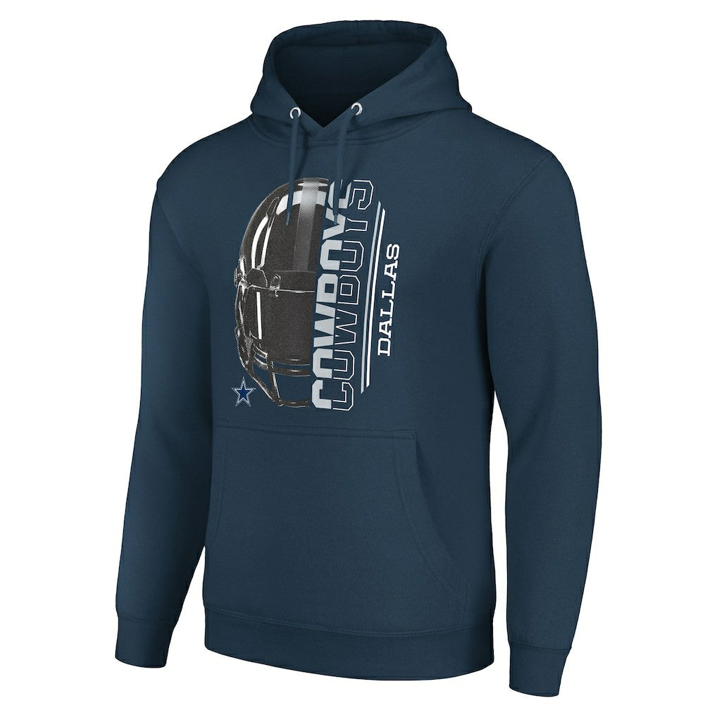 NFL Dallas Cowboys Starter Unisex Half Helmet Logo Pullover Hoodie