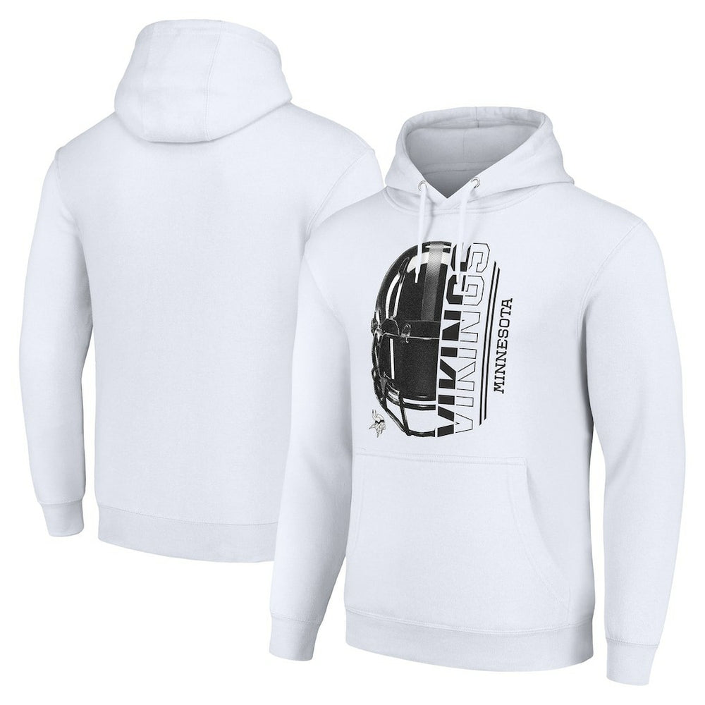 NFL Minnesota Vikings Starter Unisex Half Helmet Logo Pullover Hoodie