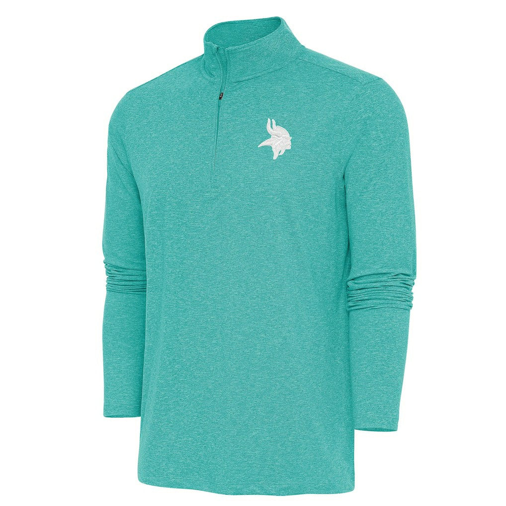 NFL Minnesota Vikings Antigua Hunk Quarter-Zip Pullover Top