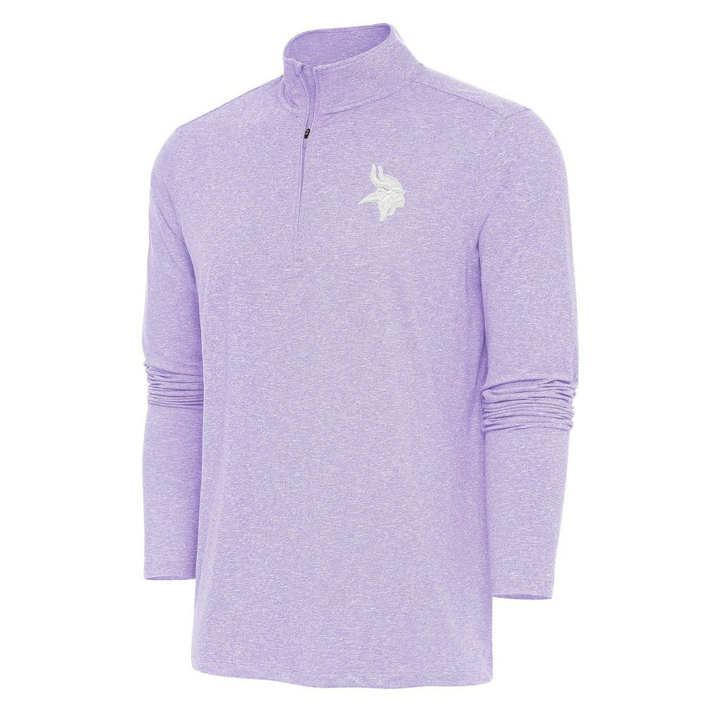 NFL Minnesota Vikings Antigua Hunk Quarter-Zip Pullover Top