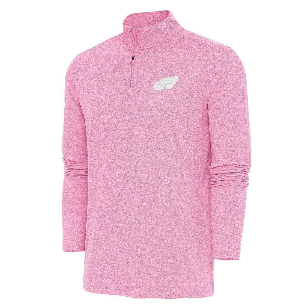 NFL Philadelphia Eagles Antigua Hunk Quarter-Zip Pullover Top