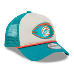 NFL Miami Dolphins 2024 Sideline Historic 9FORTY A-Frame Trucker Adjustable Hat