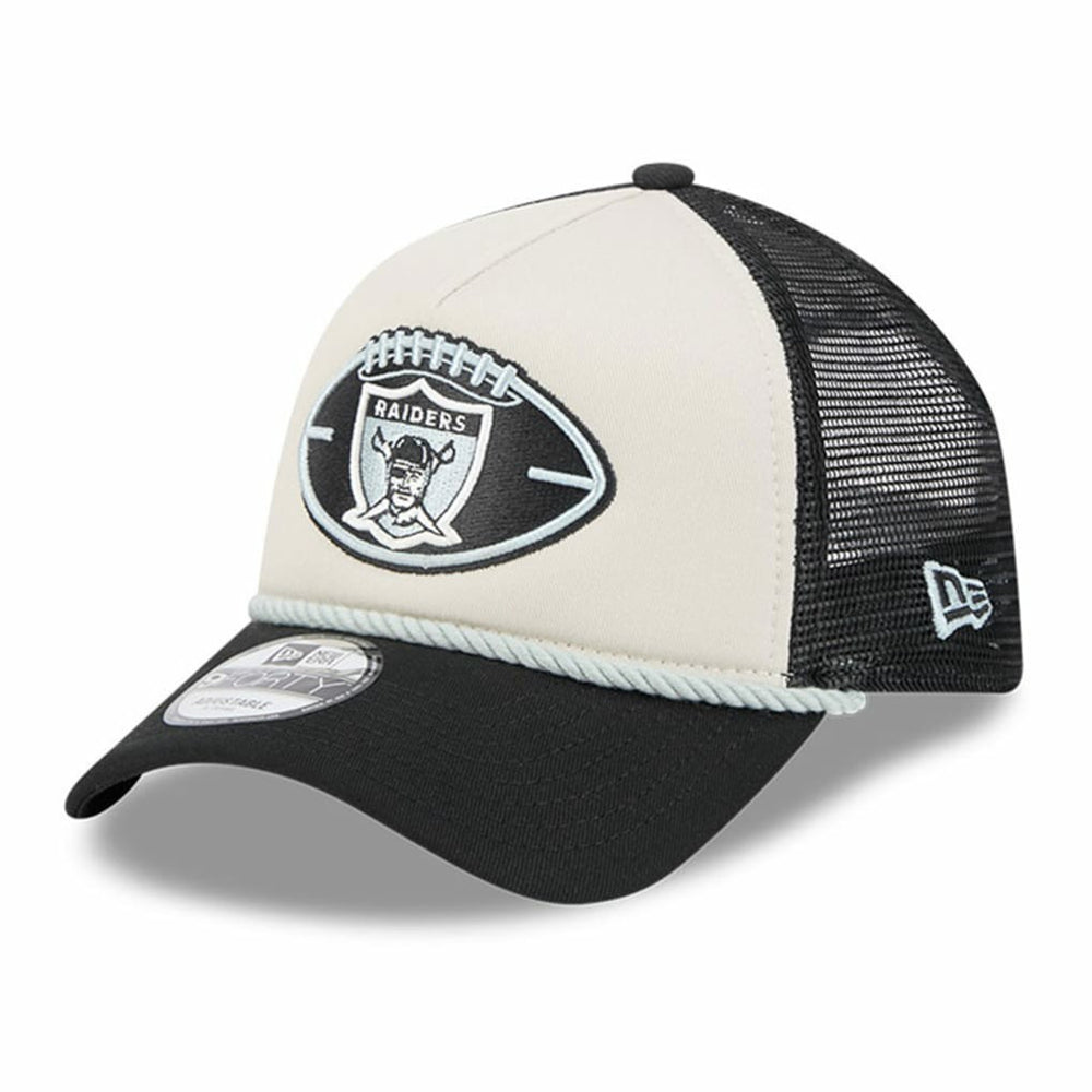 NFL Las Vegas Raiders 2024 Sideline Historic 9FORTY A-Frame Trucker Adjustable Hat