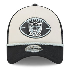 NFL Las Vegas Raiders 2024 Sideline Historic 9FORTY A-Frame Trucker Adjustable Hat