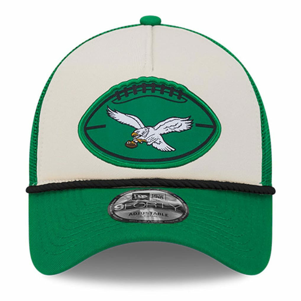 NFL Philadelphia Eagles 2024 Sideline Historic 9FORTY A-Frame Trucker Adjustable Hat