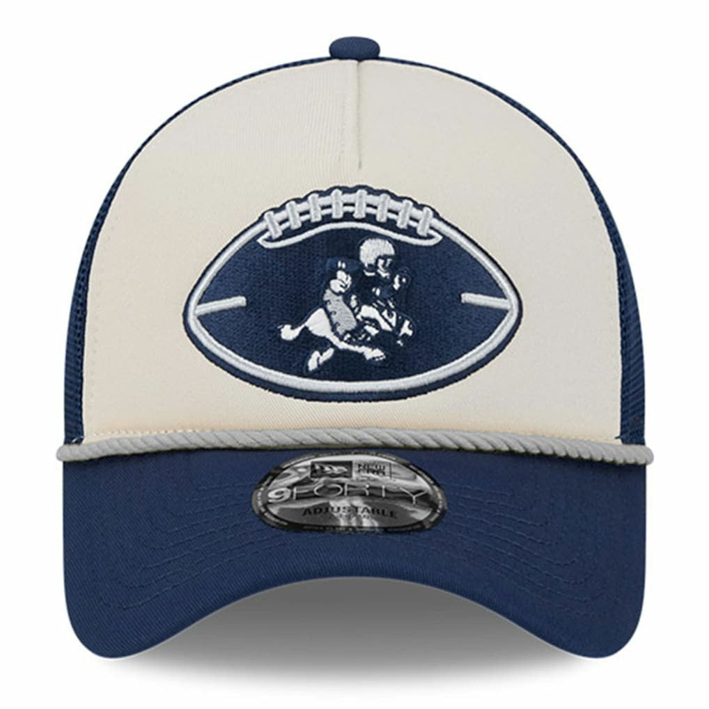 NFL Dallas Cowboys Youth 2024 Sideline Historic 9FORTY A-Frame Trucker Adjustable Hat