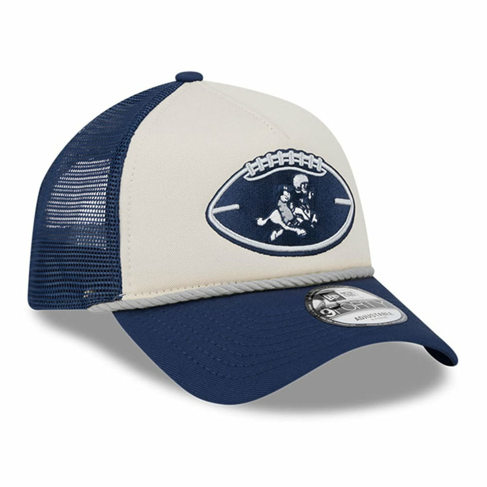 NFL Dallas Cowboys Youth 2024 Sideline Historic 9FORTY A-Frame Trucker Adjustable Hat