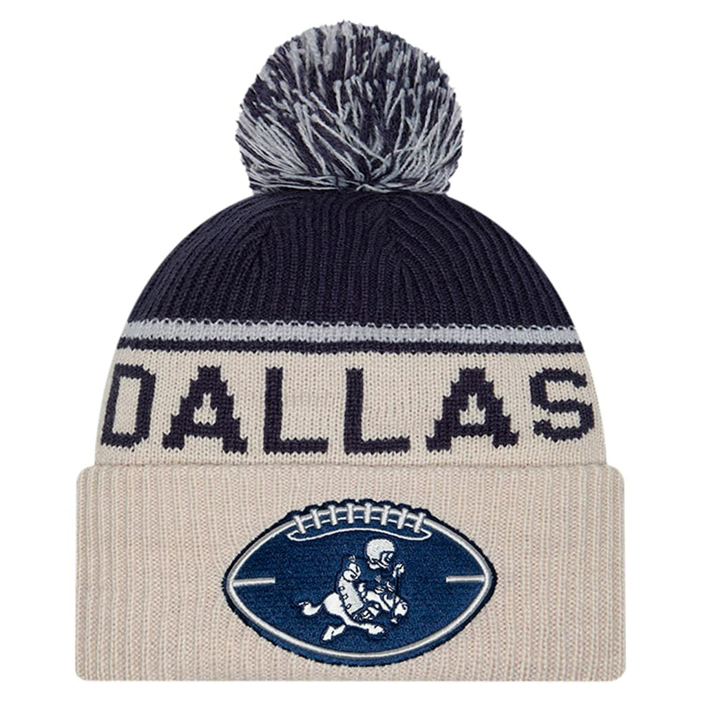 NFL Dallas Cowboys NFL Sideline Historic Cuffed Knit Hat with Pom