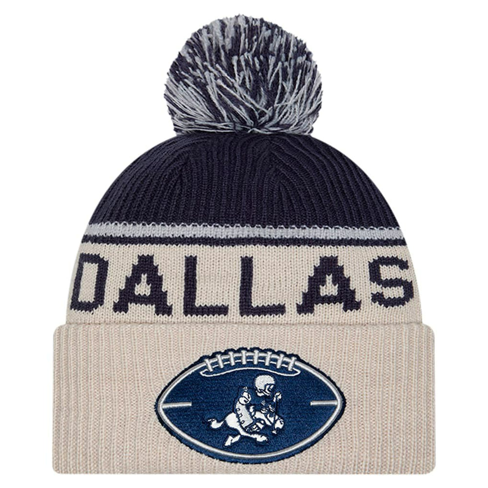 NFL Dallas Cowboys NFL Sideline Historic Cuffed Knit Hat with Pom