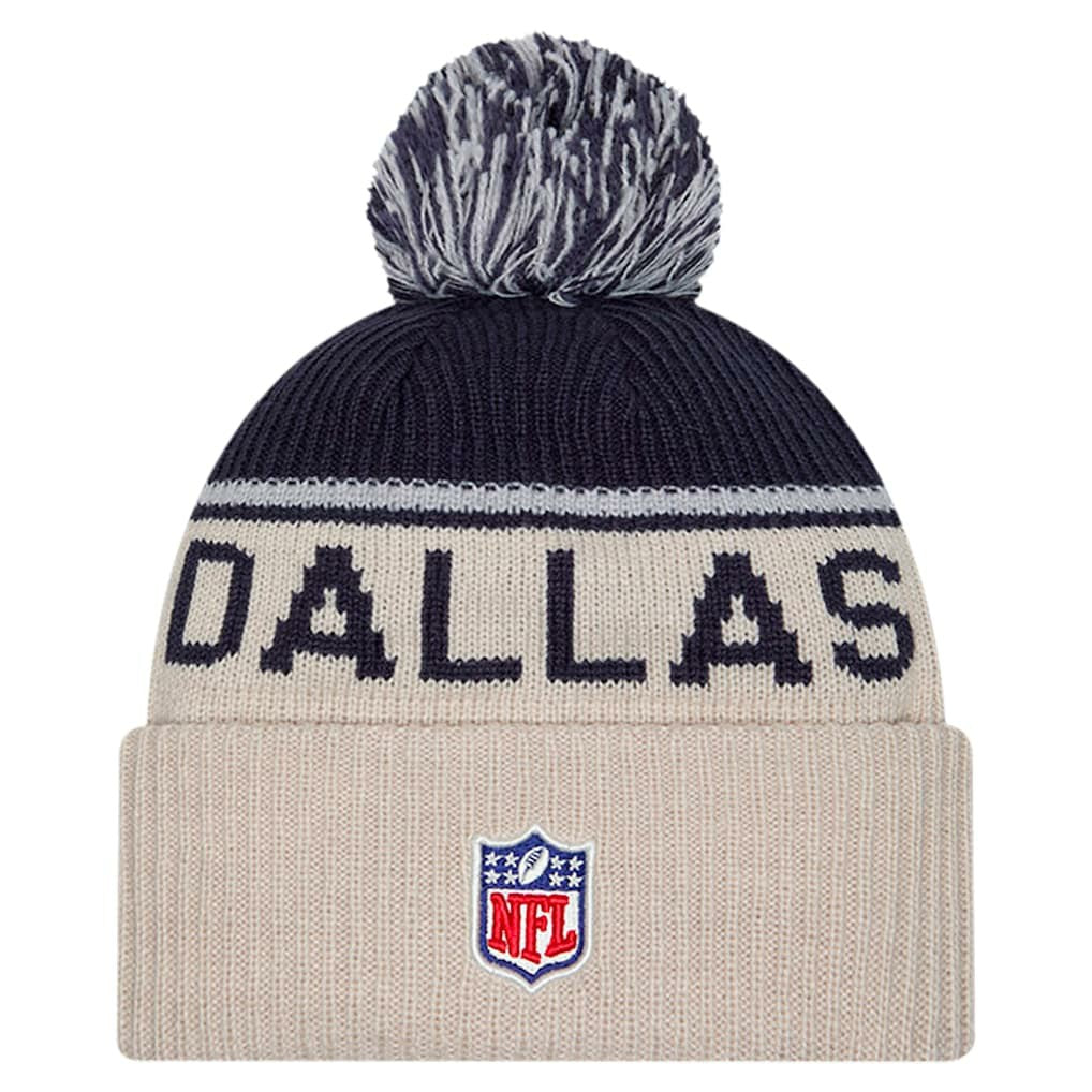 NFL Dallas Cowboys NFL Sideline Historic Cuffed Knit Hat with Pom