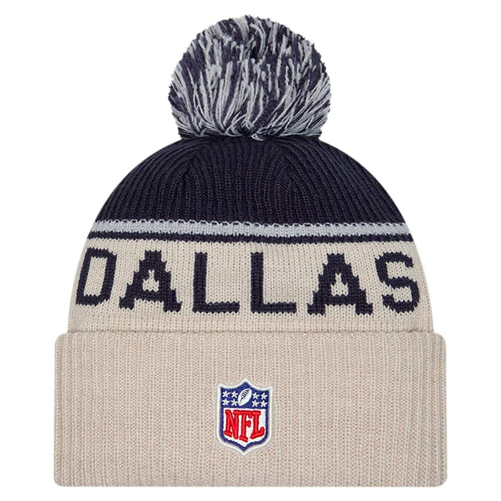 NFL Dallas Cowboys NFL Sideline Historic Cuffed Knit Hat with Pom