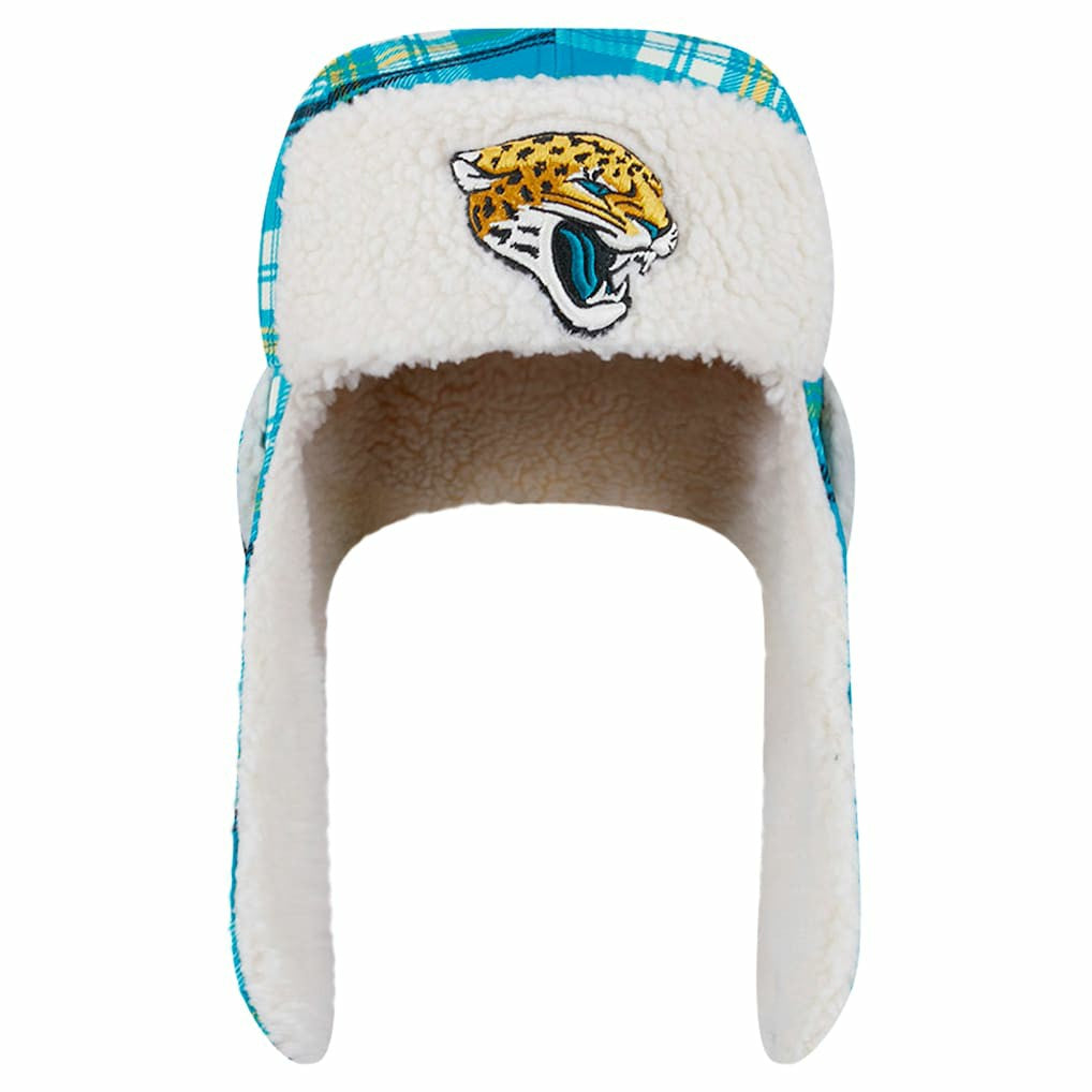 NFL Jacksonville Jaguars Sideline Plaid Sherpa Trapper Hat