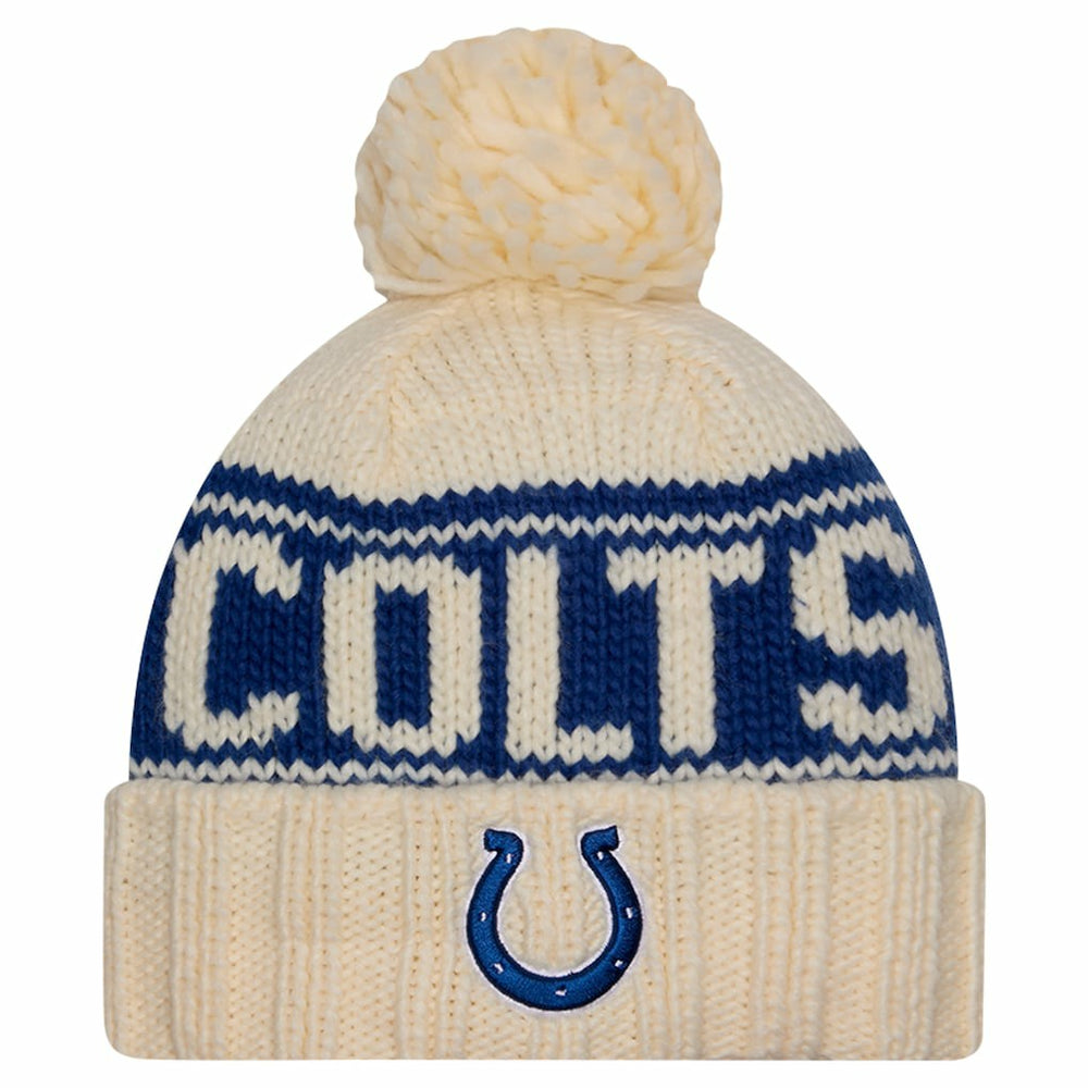 NFL Indianapolis Colts Women's 2024 Sideline Cuffed Knit Hat with Pom