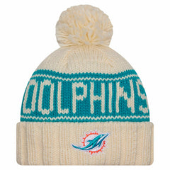 NFL Miami Dolphins Women's 2024 Sideline Cuffed Knit Hat with Pom