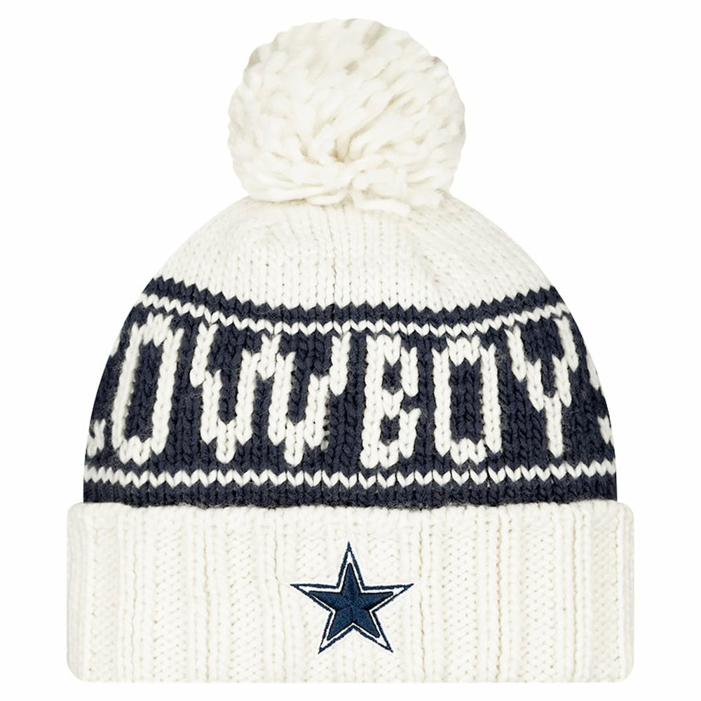 NFL Dallas Cowboys Women's 2024 Sideline Cuffed Knit Hat with Pom