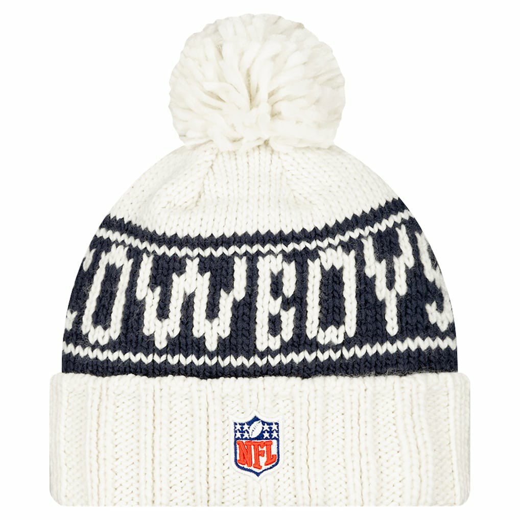 NFL Dallas Cowboys Women's 2024 Sideline Cuffed Knit Hat with Pom