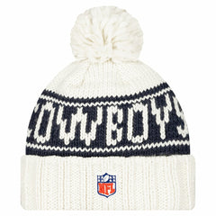 NFL Dallas Cowboys Women's 2024 Sideline Cuffed Knit Hat with Pom