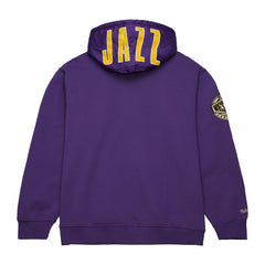 Utah Jazz Team OG 2.0 Vintage Logo Fleece Pullover Hoodie - Purple | Mitchell & Ness discount