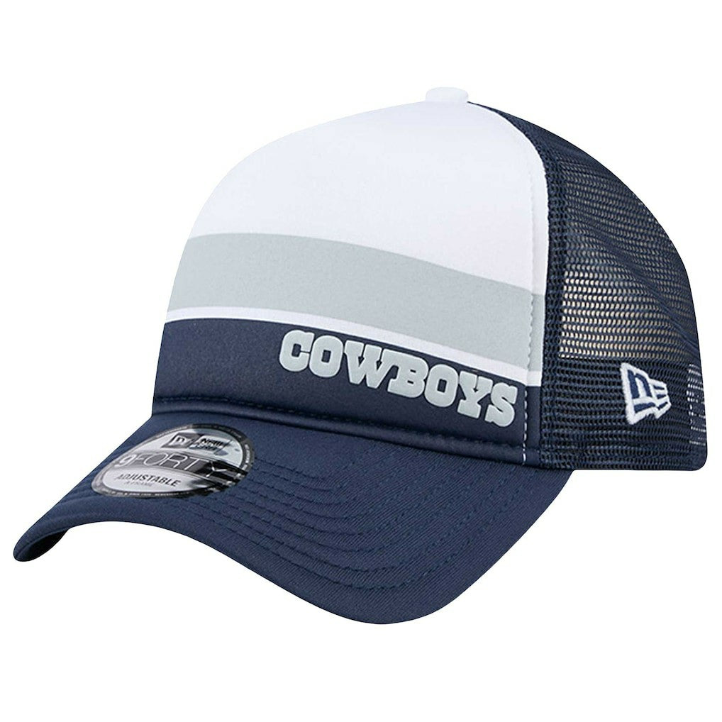 NFL Dallas Cowboys Sport Night Color Block 9FORTY A-Frame Trucker Adjustable Hat