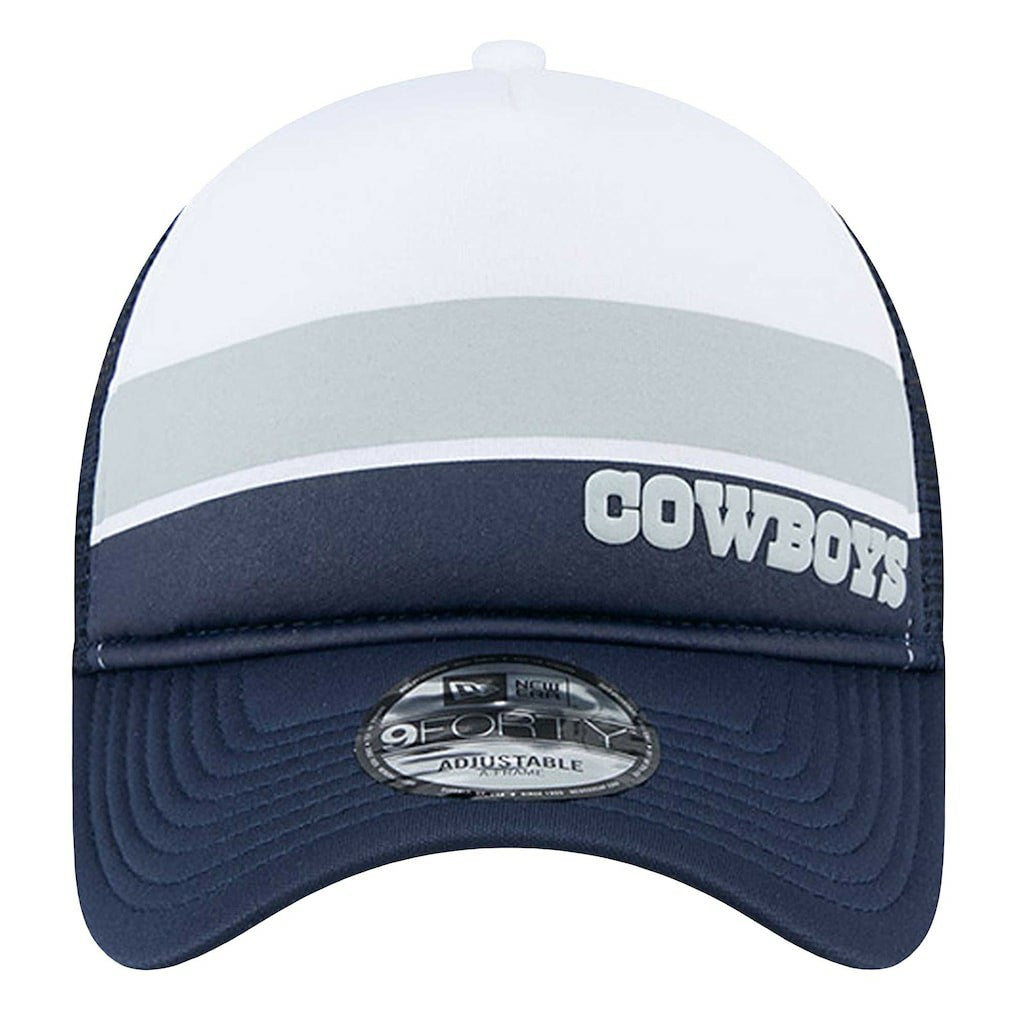 NFL Dallas Cowboys Sport Night Color Block 9FORTY A-Frame Trucker Adjustable Hat