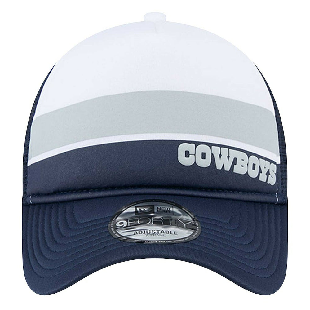 NFL Dallas Cowboys Sport Night Color Block 9FORTY A-Frame Trucker Adjustable Hat