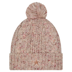 NFL Dallas Cowboys Women's Trendy Tone Cuffed Knit Hat with Pom