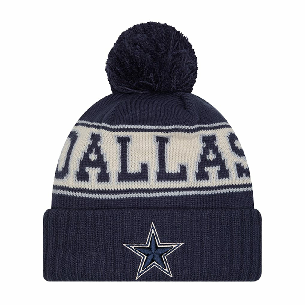 NFL Dallas Cowboys Youth Retro Cuffed Knit Hat with Pom