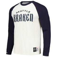 Seattle Kraken Mitchell & Ness Legendary Slub Vintage Raglan Long Sleeve T-Shirt