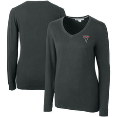 NFL Atlanta Falcons Cutter & Buck Women's Throwback Logo Lakemont Tri-Blend V-Neck Pullover Sweater