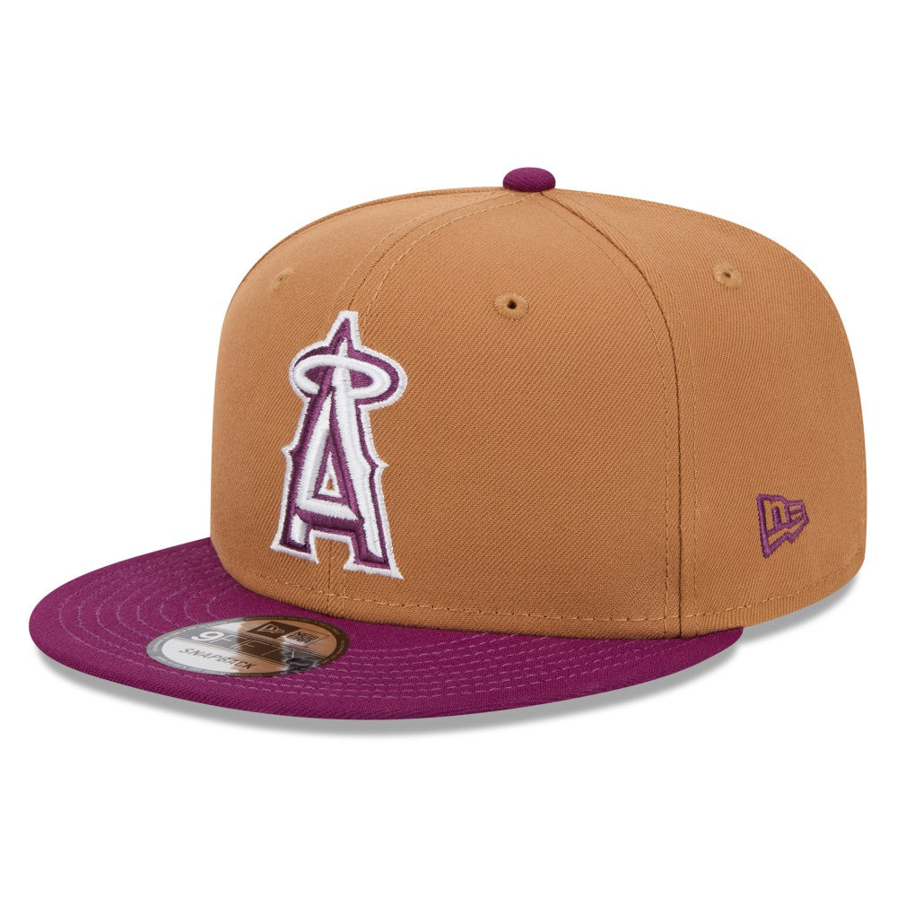 Los Angeles Angels Color Pack Two-Tone 9FIFTY Snapback Hat - Brown/Purple | New Era