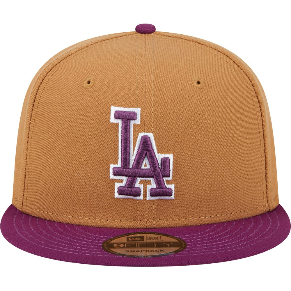 Los Angeles Dodgers Color Pack Two-Tone 9FIFTY Snapback Hat - Brown/Purple | New Era