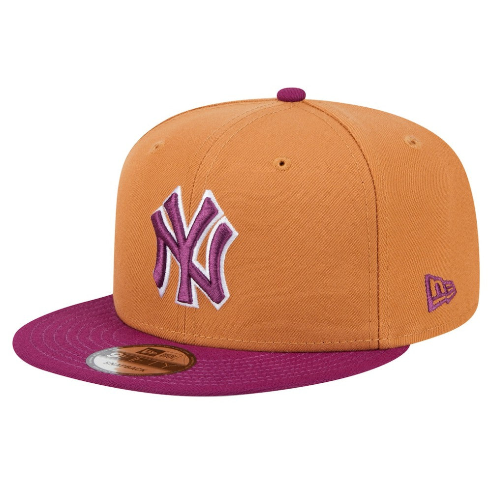 New York Yankees Color Pack Two-Tone 9FIFTY Snapback Hat - Brown/Purple | New Era