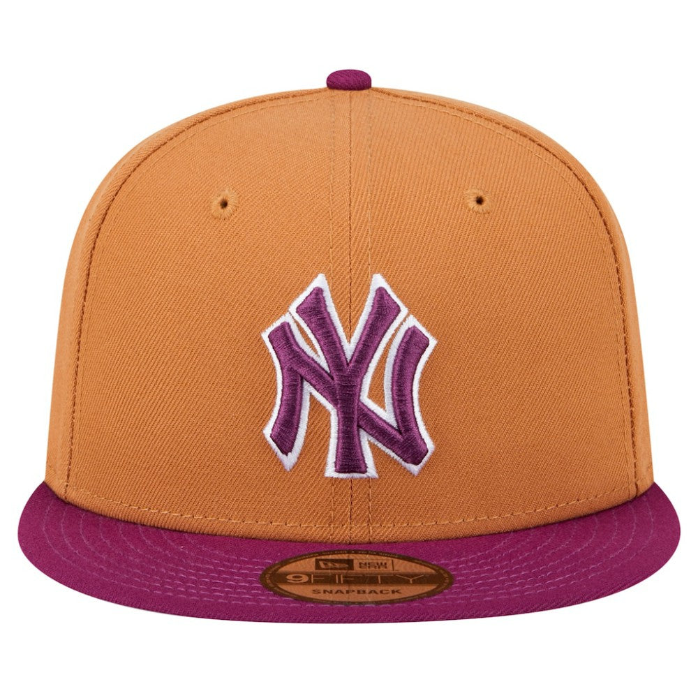New York Yankees Color Pack Two-Tone 9FIFTY Snapback Hat - Brown/Purple | New Era