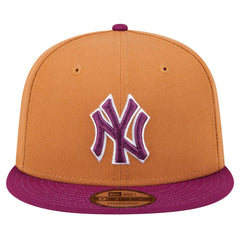 New York Yankees Color Pack Two-Tone 9FIFTY Snapback Hat - Brown/Purple | New Era