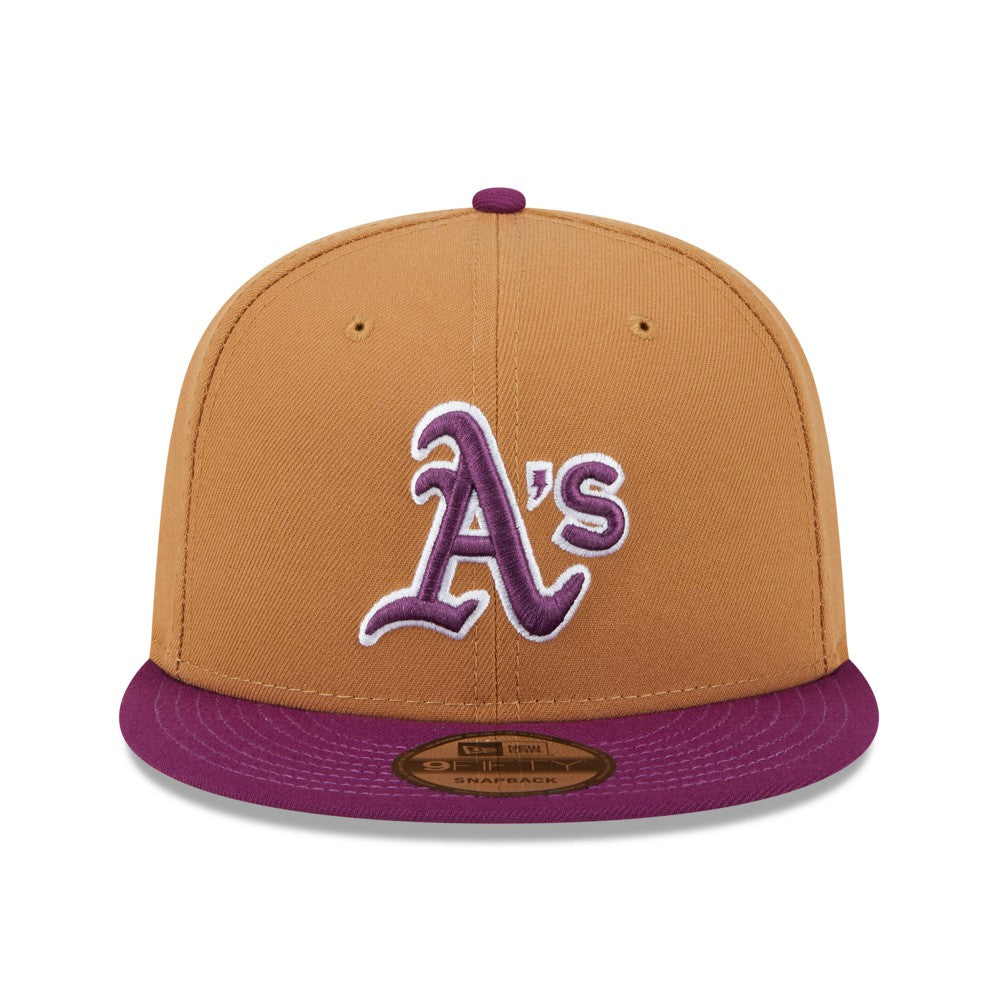 Athletics Color Pack Two-Tone 9FIFTY Snapback Hat - Brown/Purple | New Era