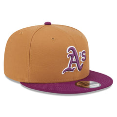 Athletics Color Pack Two-Tone 9FIFTY Snapback Hat - Brown/Purple | New Era