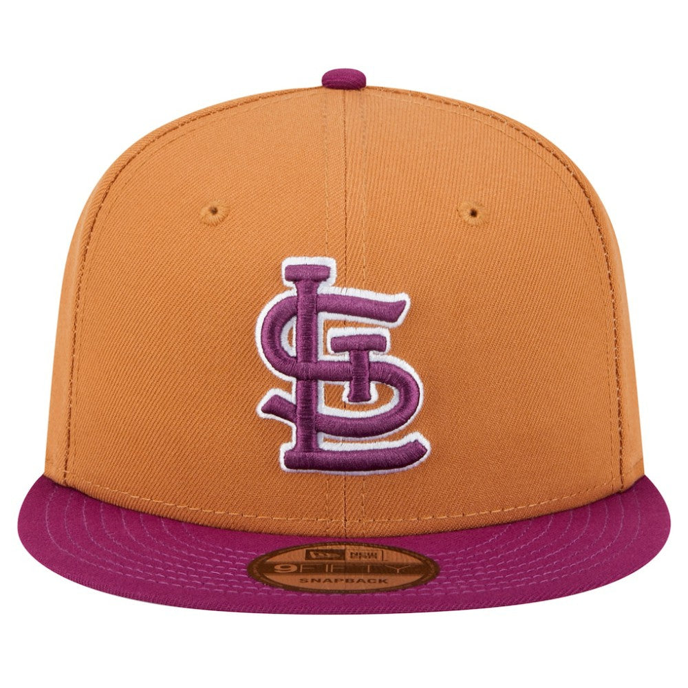 St. Louis Cardinals Color Pack Two-Tone 9FIFTY Snapback Hat - Brown/Purple | New Era